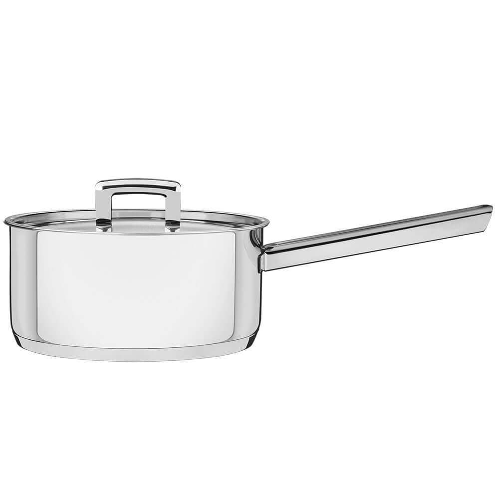 Panela Tramontina Brava 16 cm 1,4 L em Aço Inox Fundo Triplo com Tampa Plana e Cabo 62401160