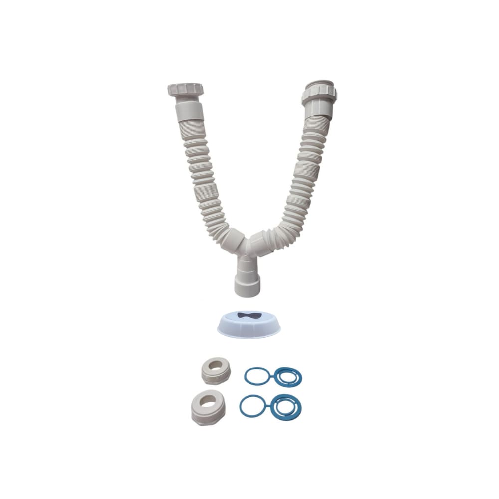 Sifão Extensível Sanfonado Tubo Extensivo Duplo com Canopla