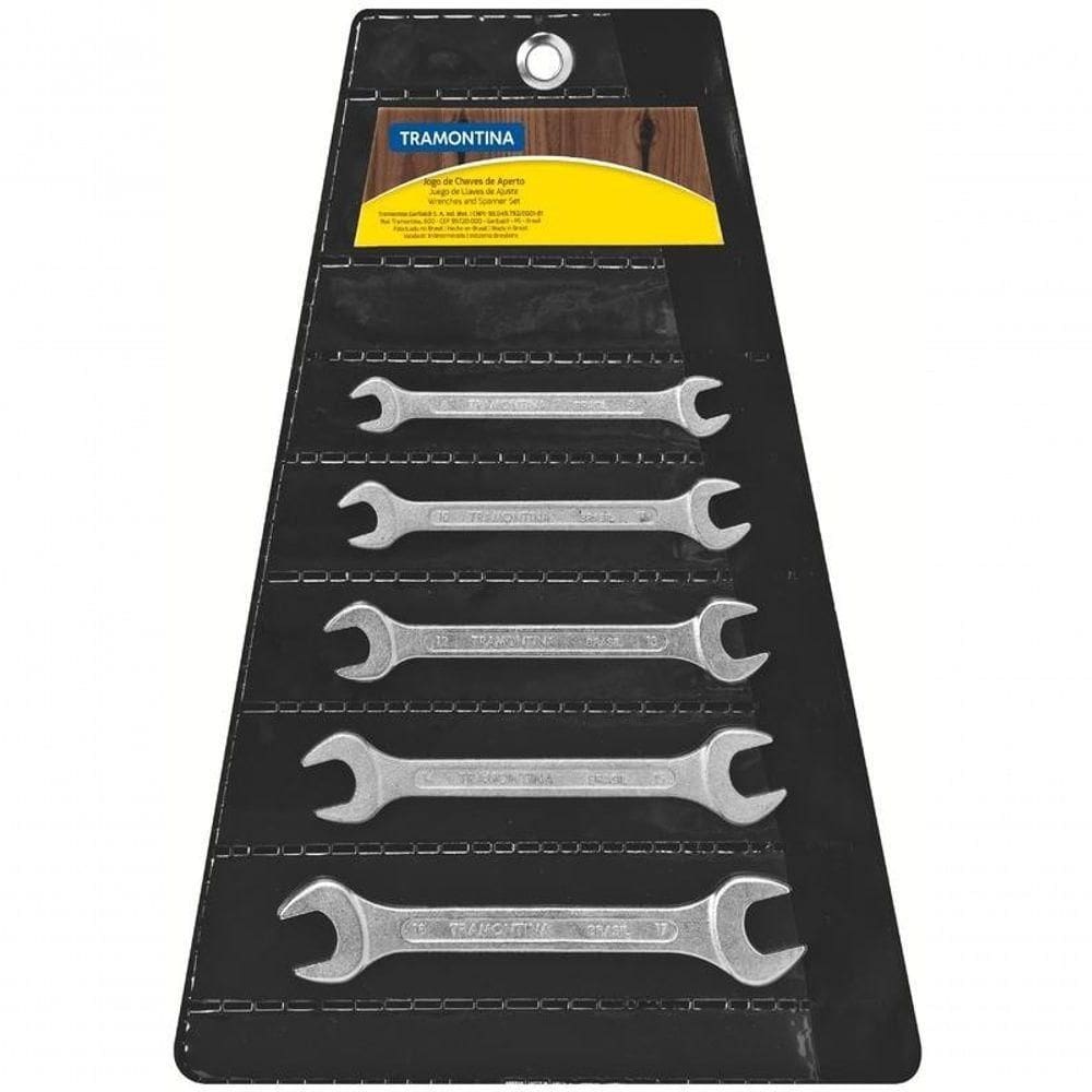 Jogo De Chaves Fixas Tramontina Basic Em Aço Especial Cromado 5 Peças