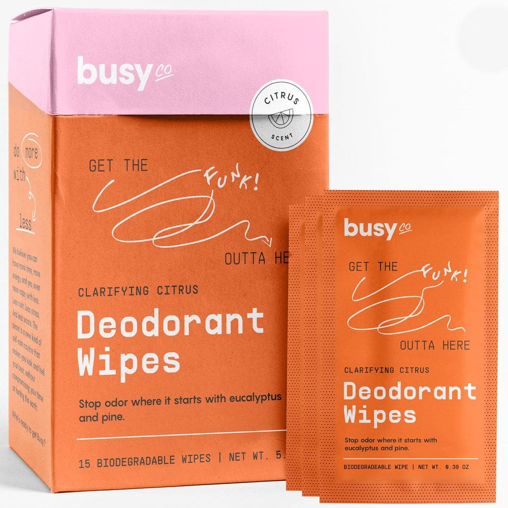 Toalhetes desodorantes BUSYCO Refresh Line para mulheres de 15 quilates