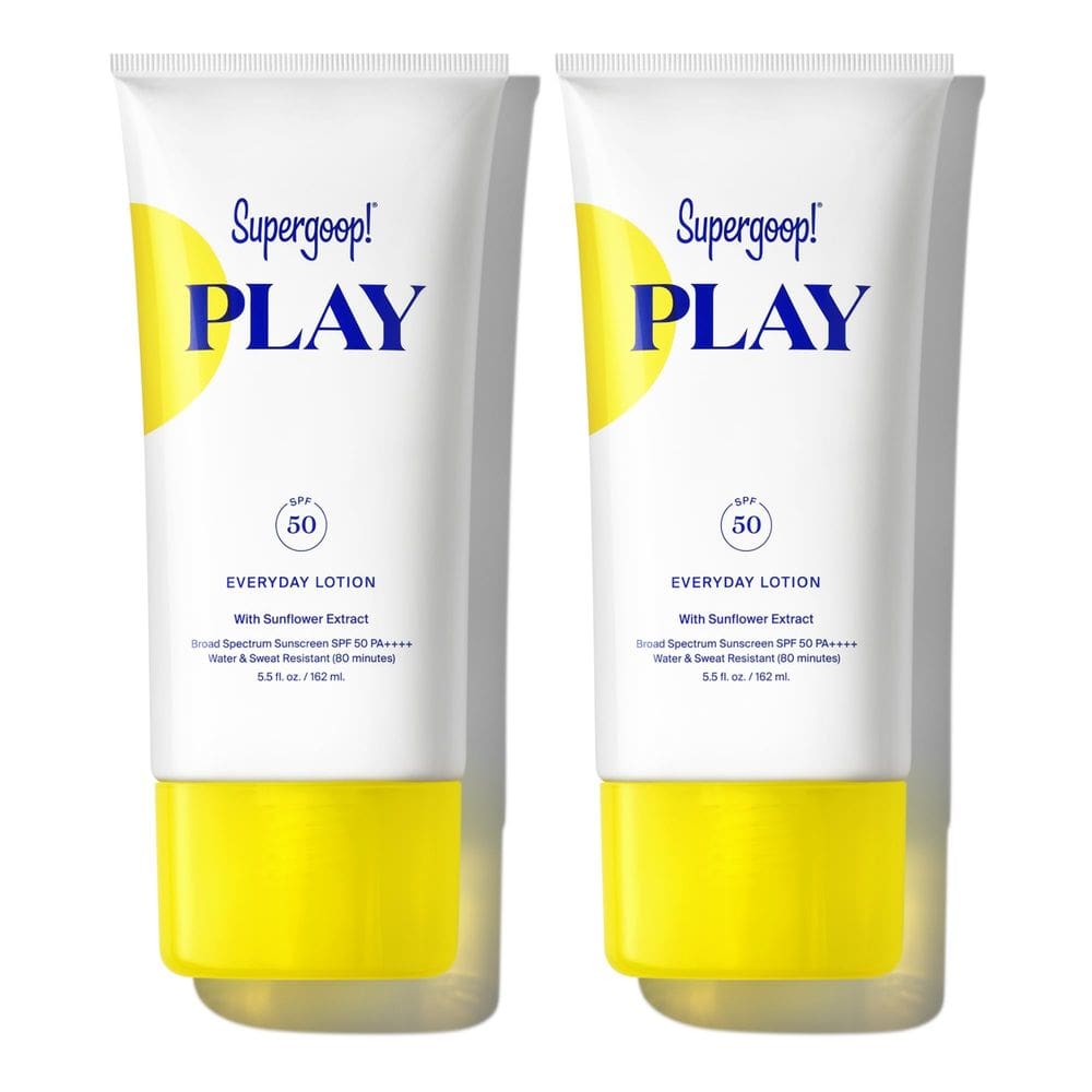 Protetor solar Supergoop! Loção de uso diário PLAY SPF 50 160 ml, pacote com 2