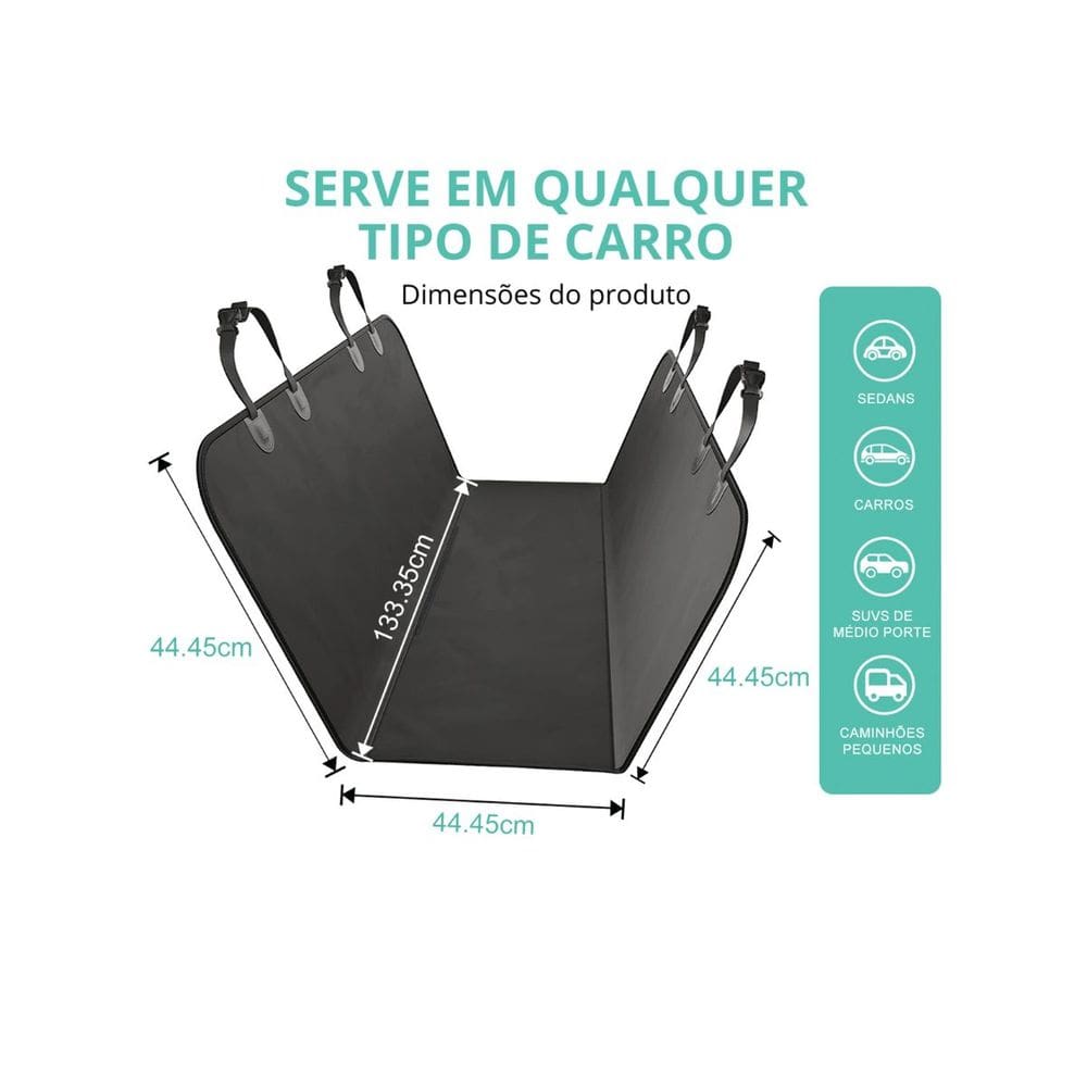 Capa Pet Veicular Impermeável Lisa