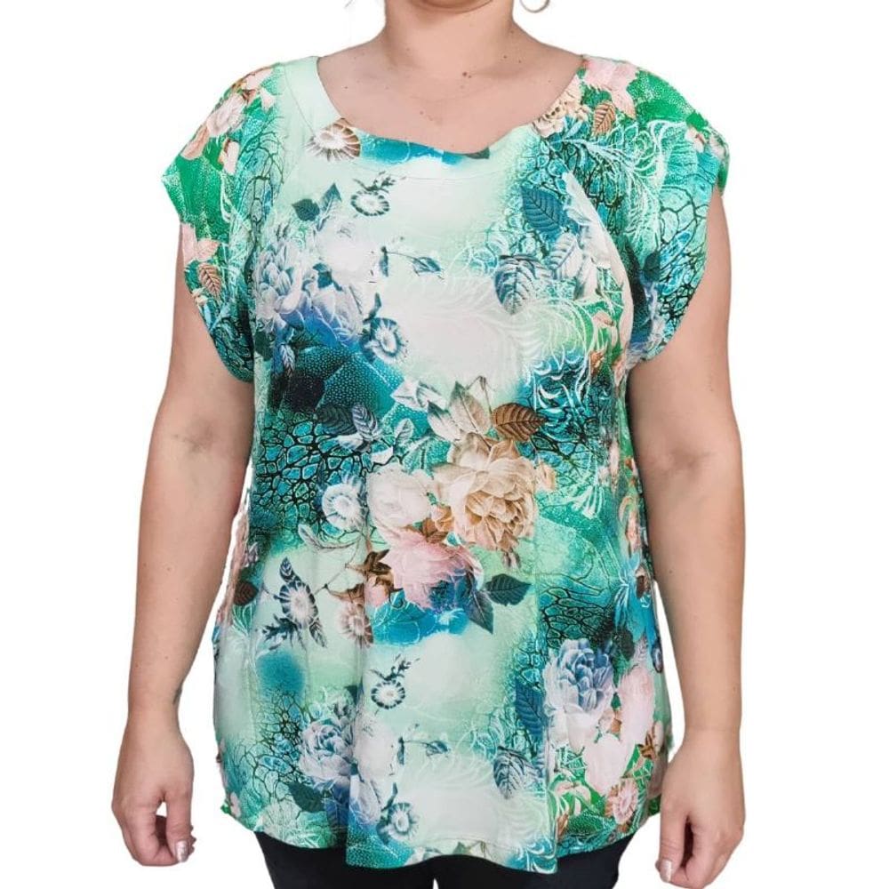 Blusa Feminina MC Estampada Arruaça Plus Size