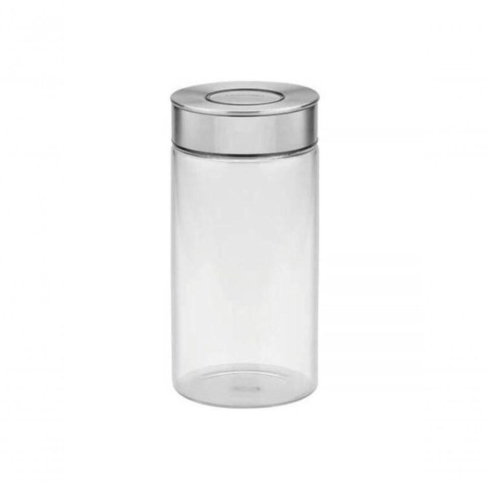 Pote De Vidro Tramontina Purezza Com Tampa De Aço Inox 10cm 1,4 Litros