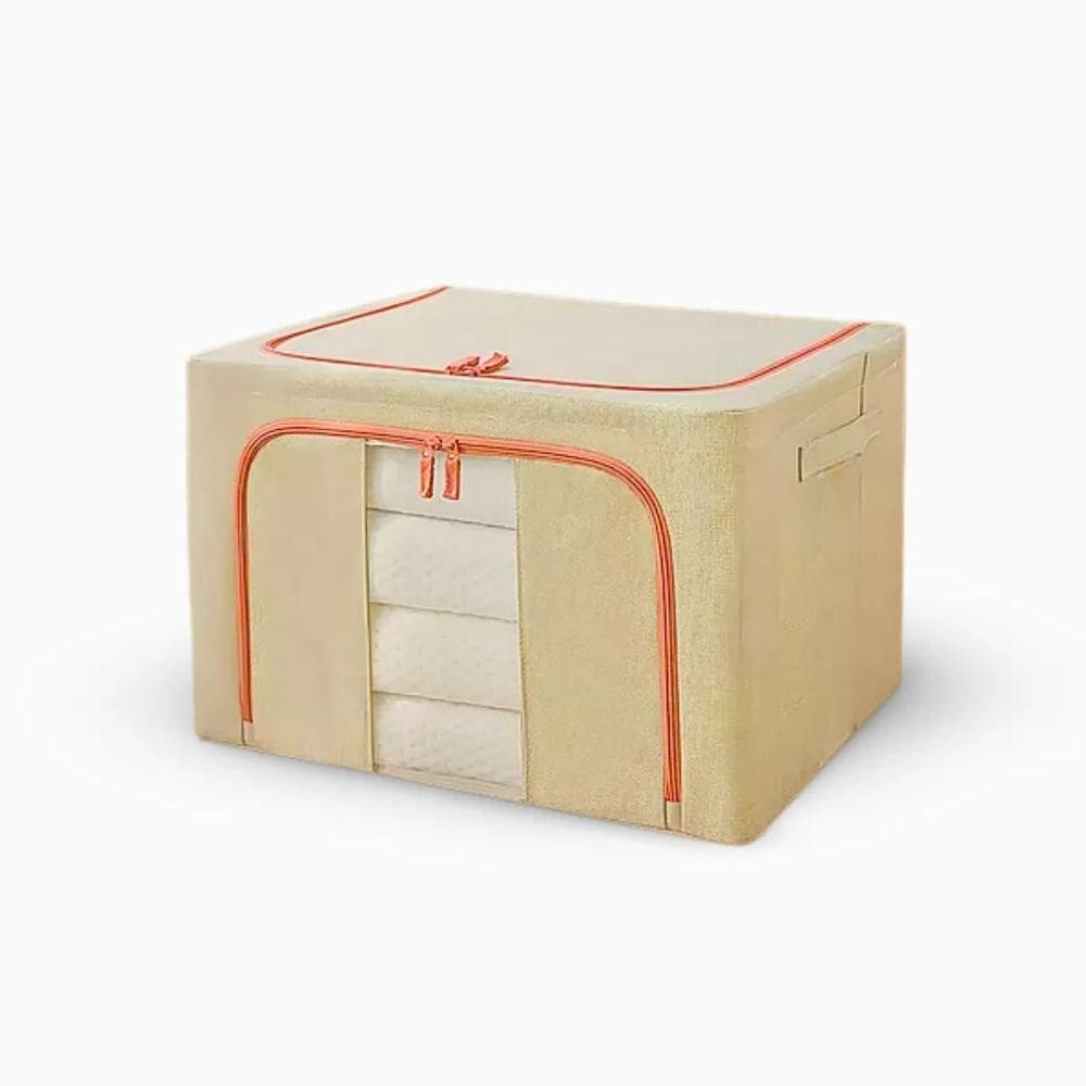 Caixa Organizadora De Roupas Multiuso Dobrável - Bege