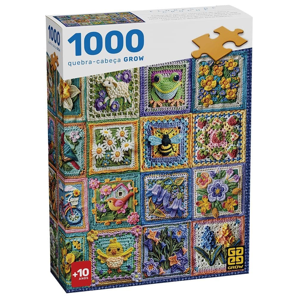 Quebra-cabeça 1000 peças Flores de Crochê