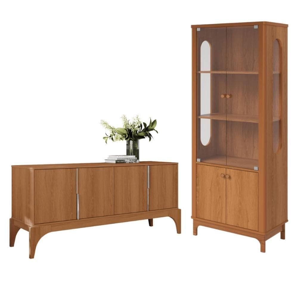 Conjunto Cristaleira + Buffet Ira Jequitiba