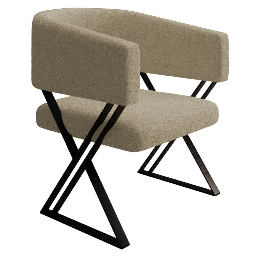 Poltrona Decorativa Mirela Pes Metal Boucle VConcept