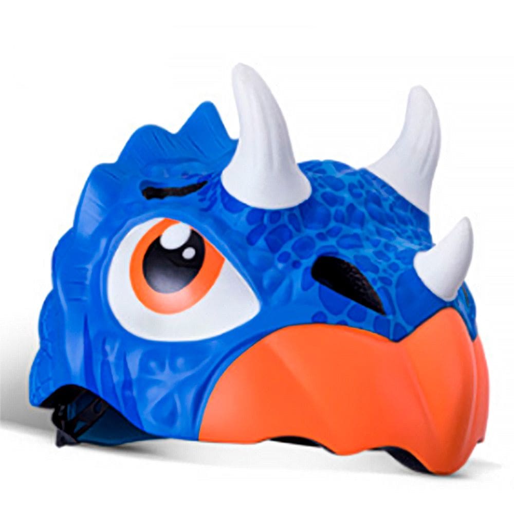 Capacete Infantil Ciclismo Ajustável Dinossauro Azul Rockbros