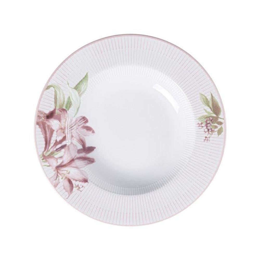 Prato Fundo Tramontina Poème 23cm Em Porcelana Decorada