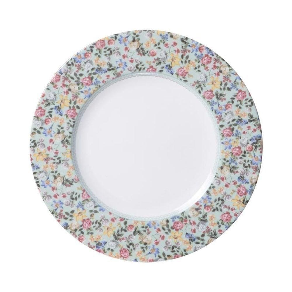 Prato Raso Tramontina Dalina 28cm Em Porcelana Decorada