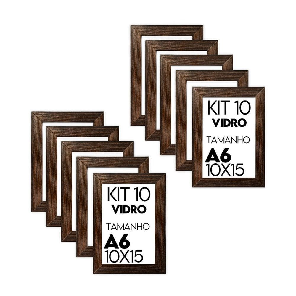 Porta Retrato de Vidro 10x15cm Kit com 10 Unidades Lembrancinha de Festa