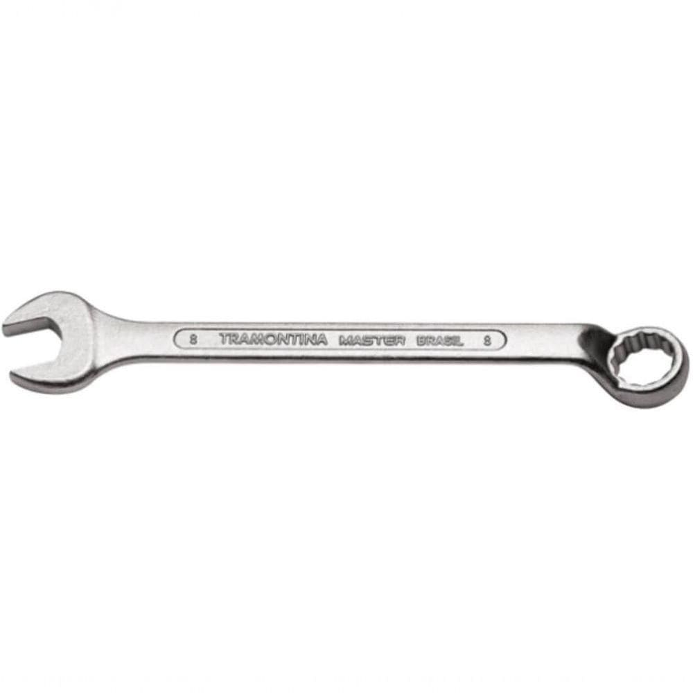 Chave Combinada 8mm Tramontina Master Com Pescoço Corpo Forjado Em Aço Especial Cromado