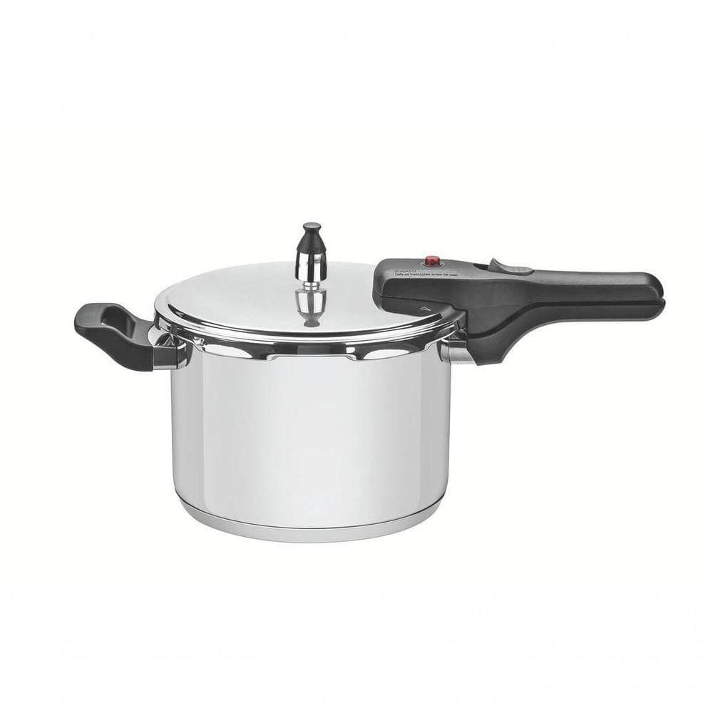 Panela De Pressão Tramontina Brava Aço Inox 22 Cm 6 Litros