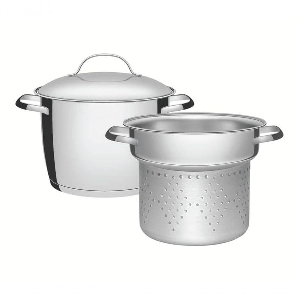 Jogo Cozi-pasta Tramontina Allegra Em Aço Inox 2 Peças