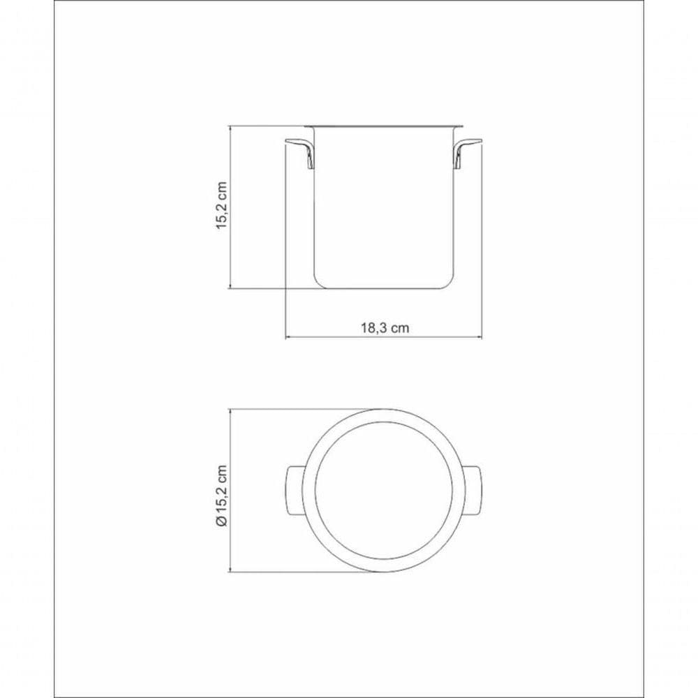 Balde Para Gelo Aço Inox Cosmos