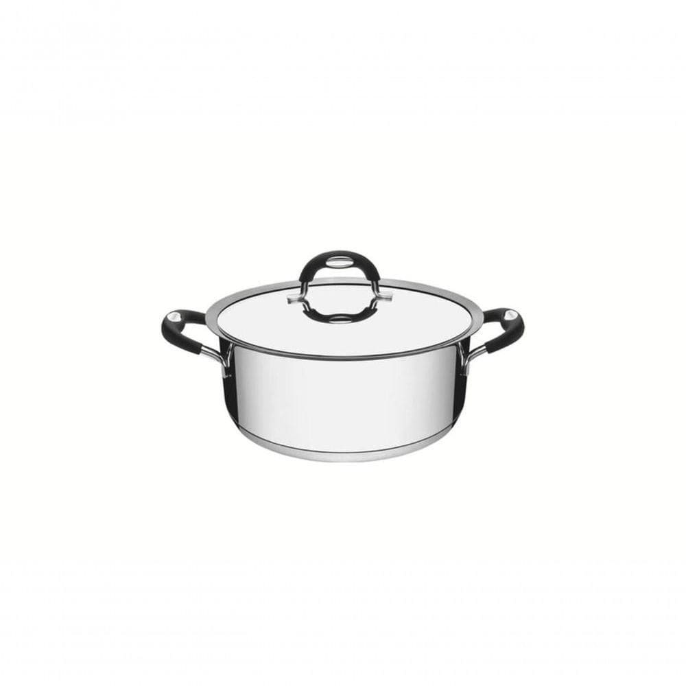 Caçarola Rasa Tramontina Duo Silicone 16cm Em Aço Inox
