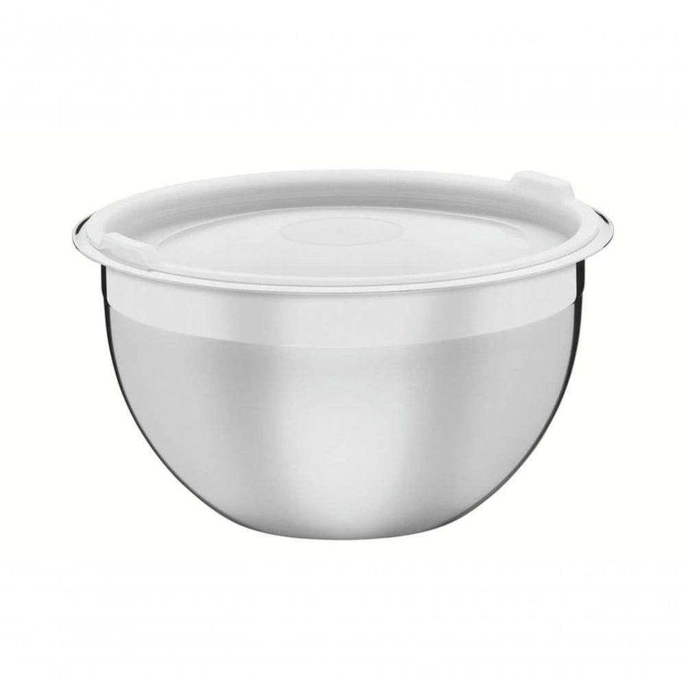 Recipiente Tramontina Cucina Em Inox Com Tampa Plástica Preparar E Servir 28cm 8,3 Litros