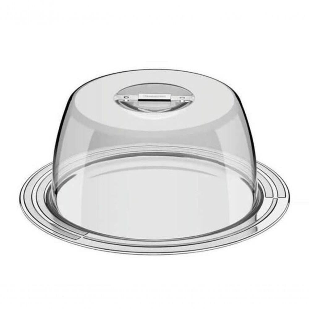 Porta-queijo Tramontina Ciclo Em Aço Inox 25cm