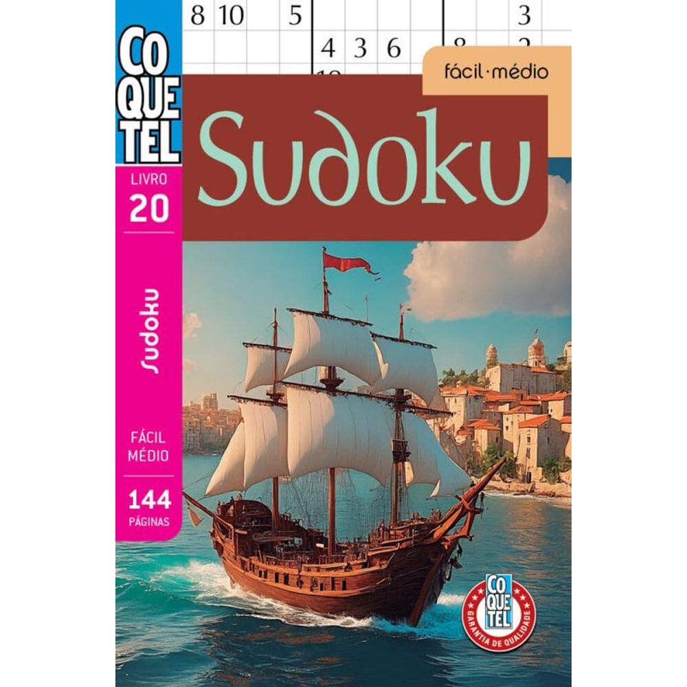 Livro Coquetel Sudoku 20: Níveis fácil e médio