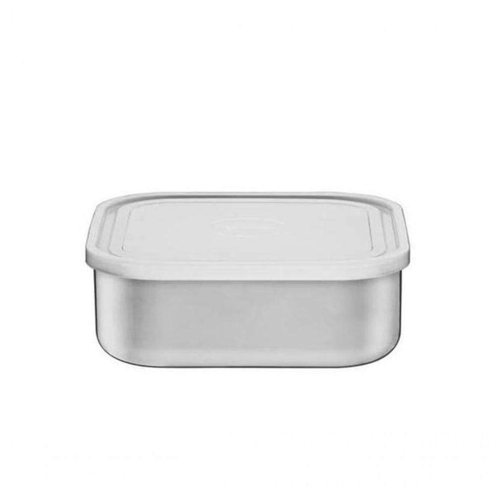Pote Quadrado Tramontina Freezinox 19cm Em Aço Inox Com Tampa