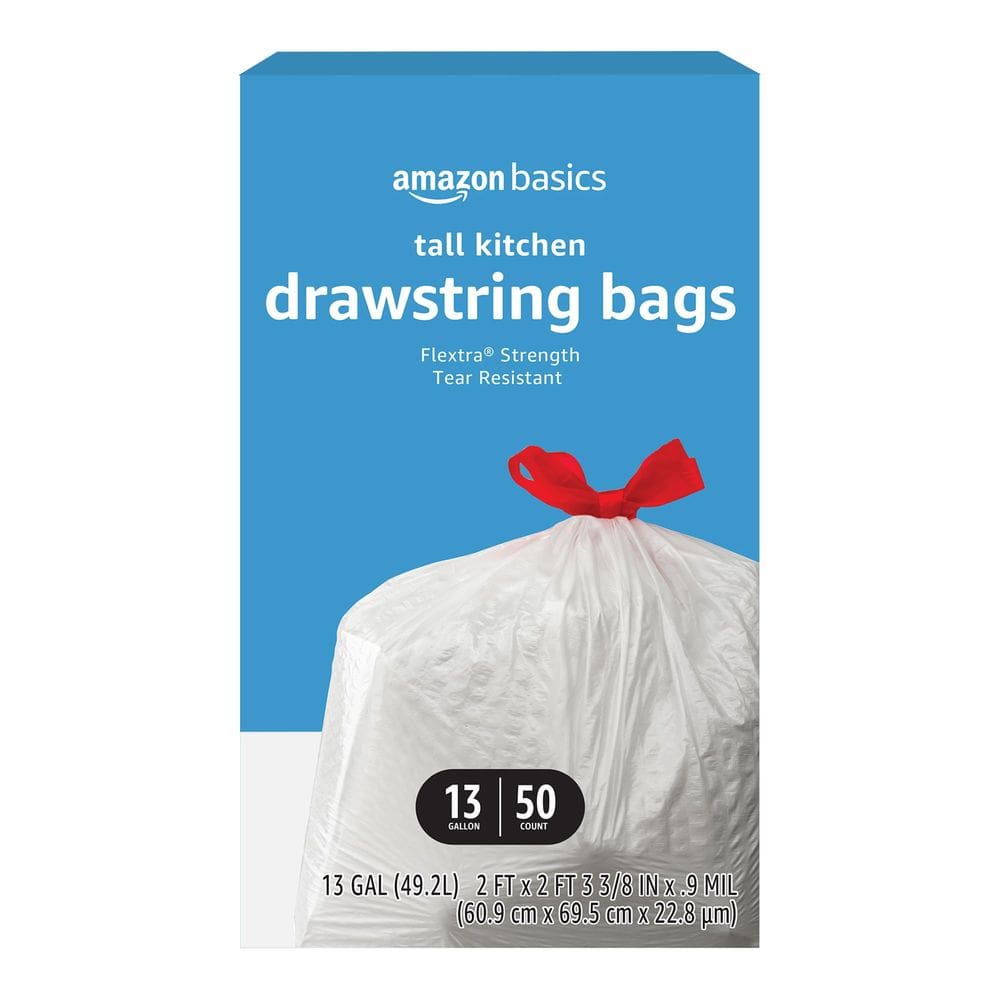 Sacos de lixo Amazon Basics Flextra Tall Kitchen 13L 50ct