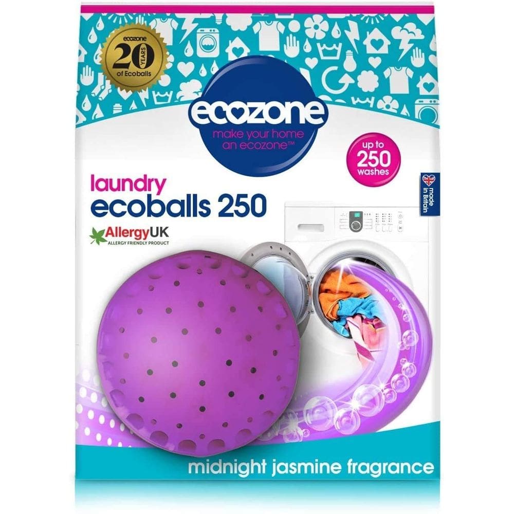 Cápsulas de lavanderia ECOZONE Ecoballs reutilizáveis 250 lavagens à meia-noite