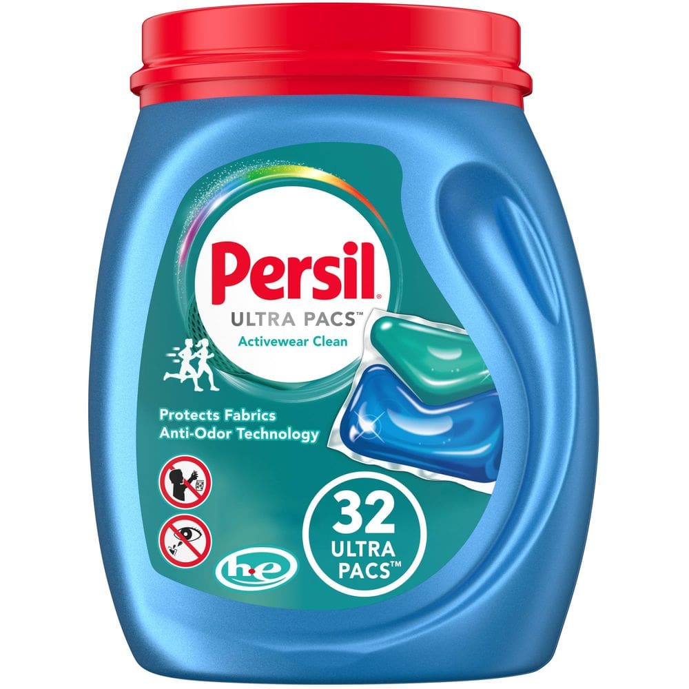 Detergente para roupa Persil Ultra Pacs Activewear Clean 32 pacotes