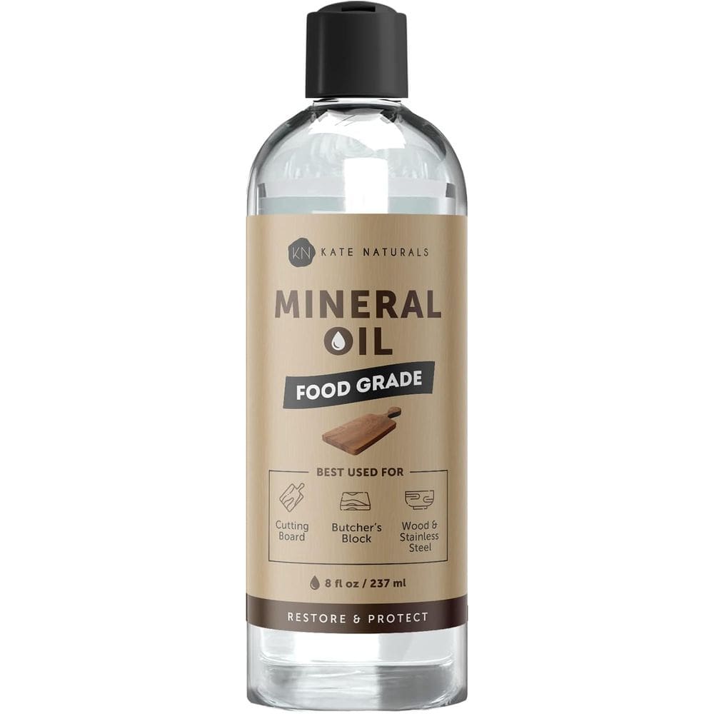 Óleo mineral para tábua de cortar Kate Naturals 240 ml de qualidade alimentar