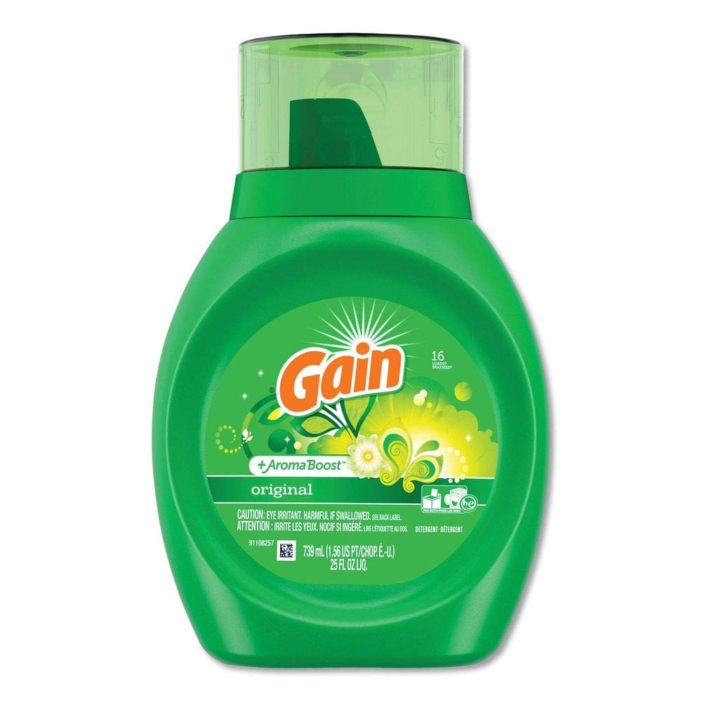 Frasco de 750 ml de detergente para roupa Gain Liquid autêntico Fresh