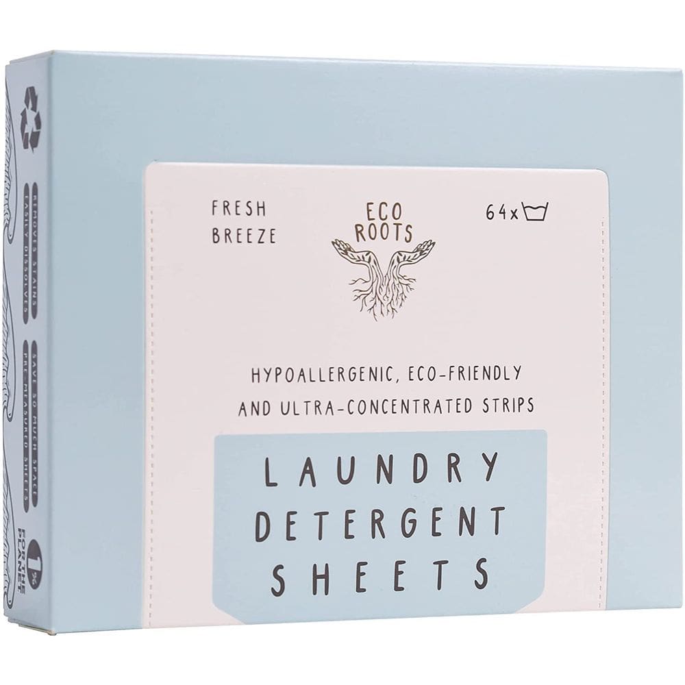 Lençóis de detergente para roupa ECO ROOTS 64 cargas Fresh Breeze Scent