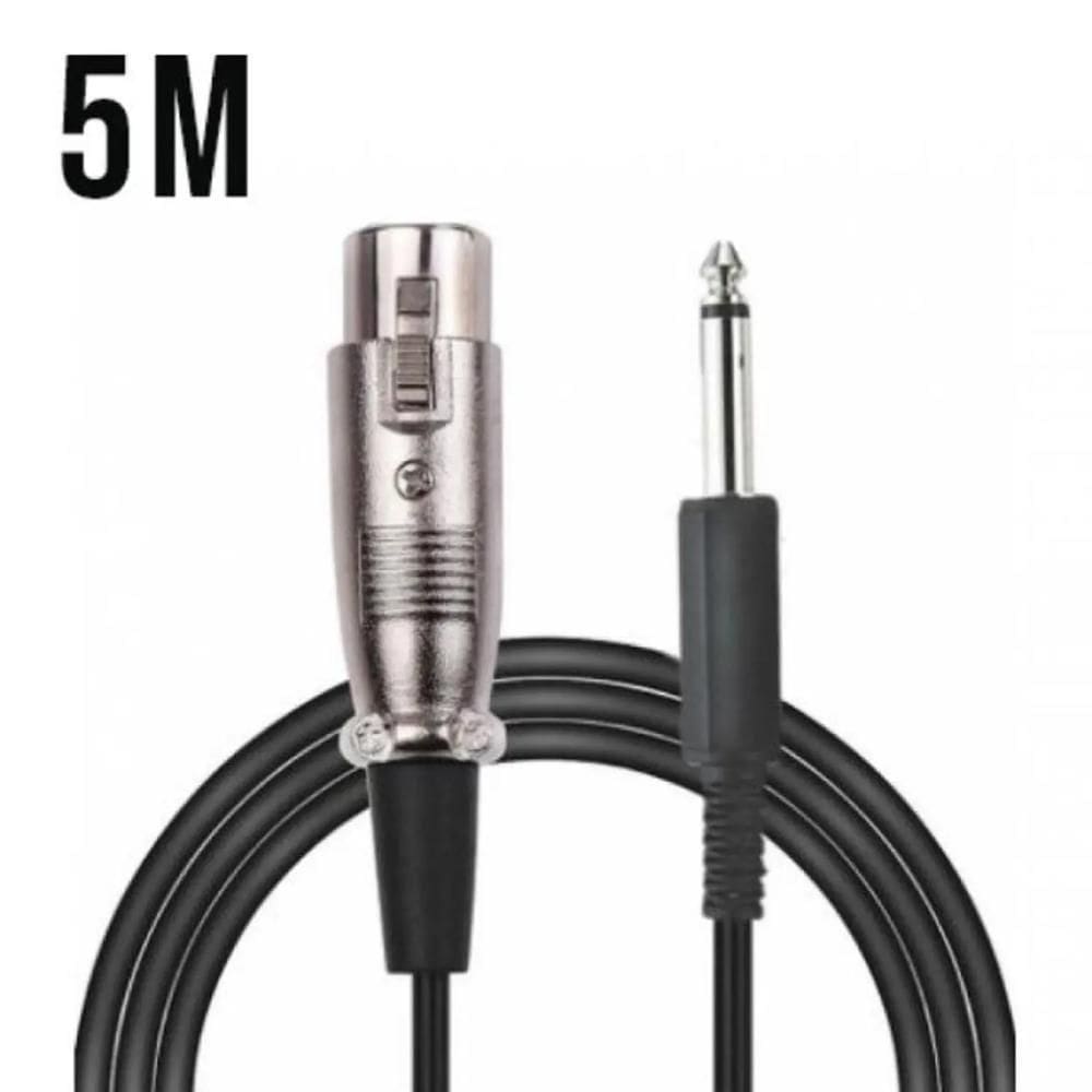 Cabo De Microfone Conexão P10 Macho x XLR Fêmea 5m Tomate