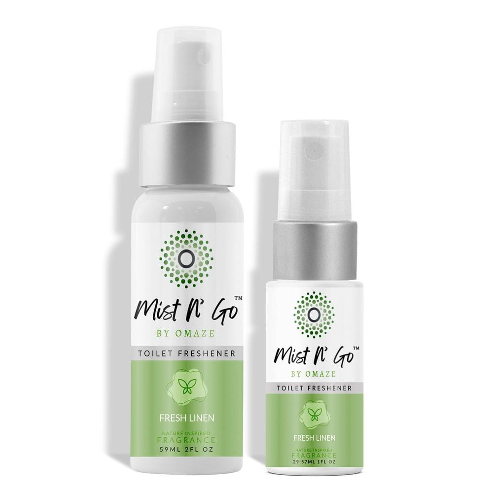 Spray de banheiro Mist N` Go Travel Odor Eliminador de Odores Fresh Linen