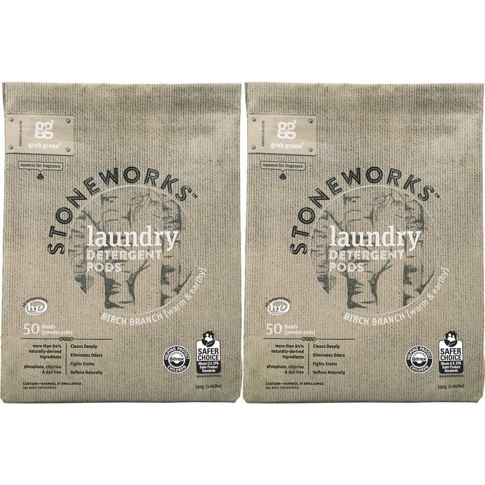 Cápsulas de detergente para roupa Grab Green Stoneworks 100 unidades