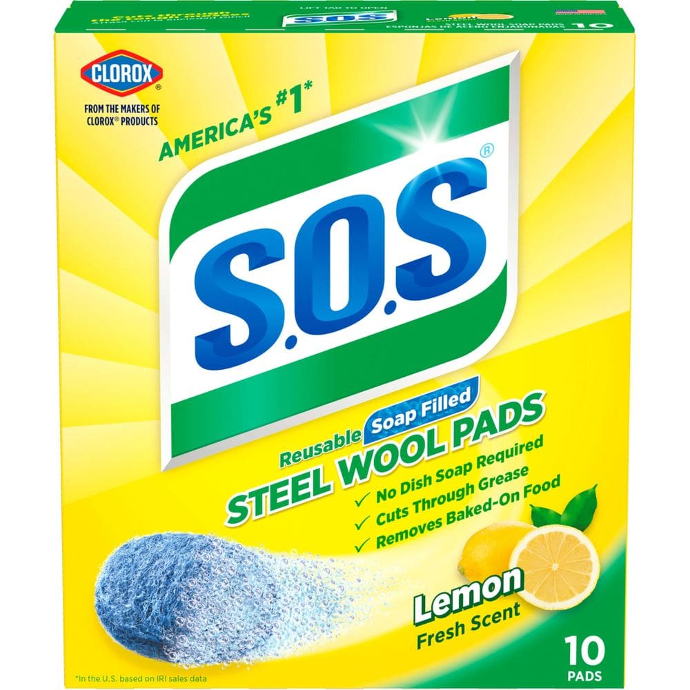 Saboneteiras de lã de aço S.O.S Lemon Fresh 10 unidades
