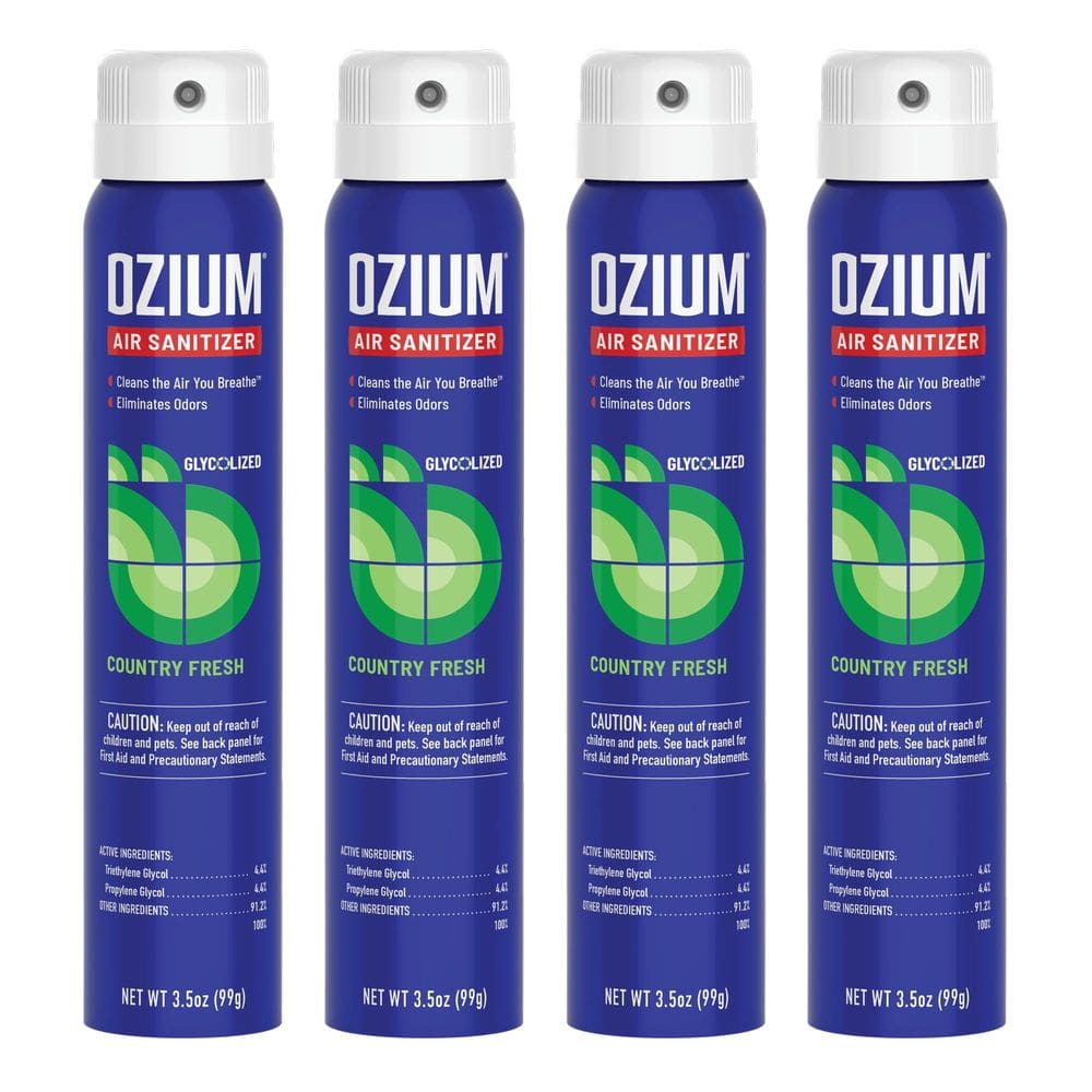 Desinfetante de ar e eliminador de odores Ozium Country Fresh 100mlX4