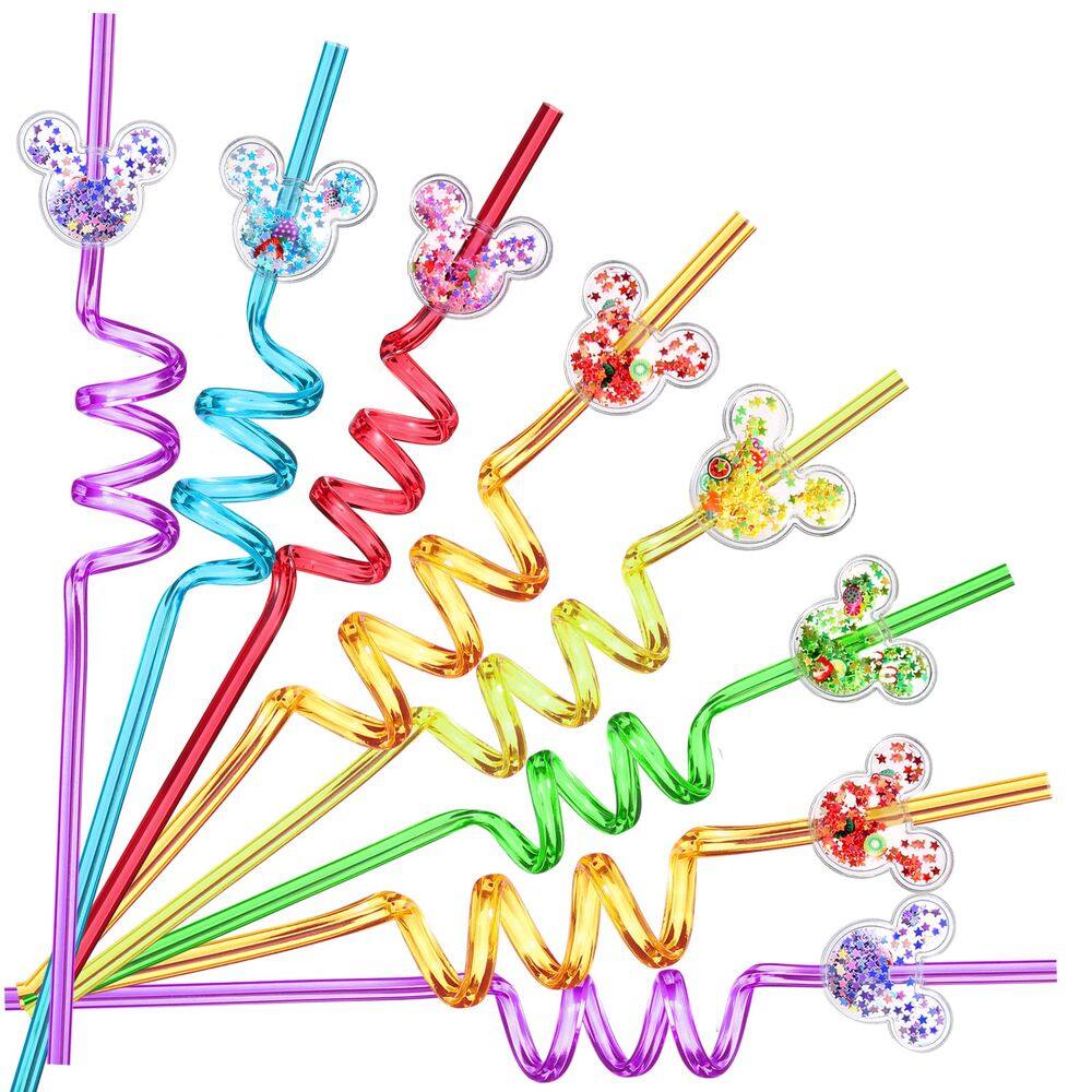 Canudos reutilizáveis Party Favors AFZMON Glitter Mouse Ear x24