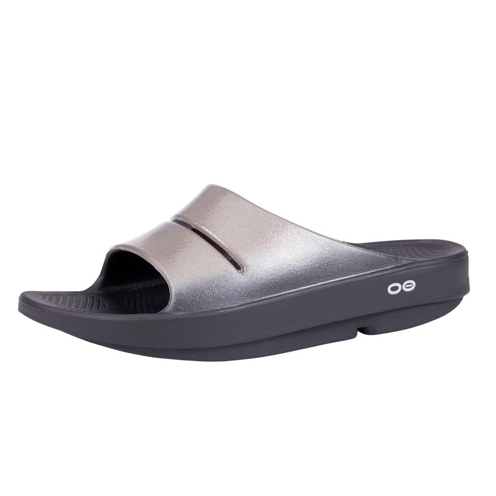 Sandália Slide OOFOS OOAhh Luxe Recovery Latte feminina tamanho 10