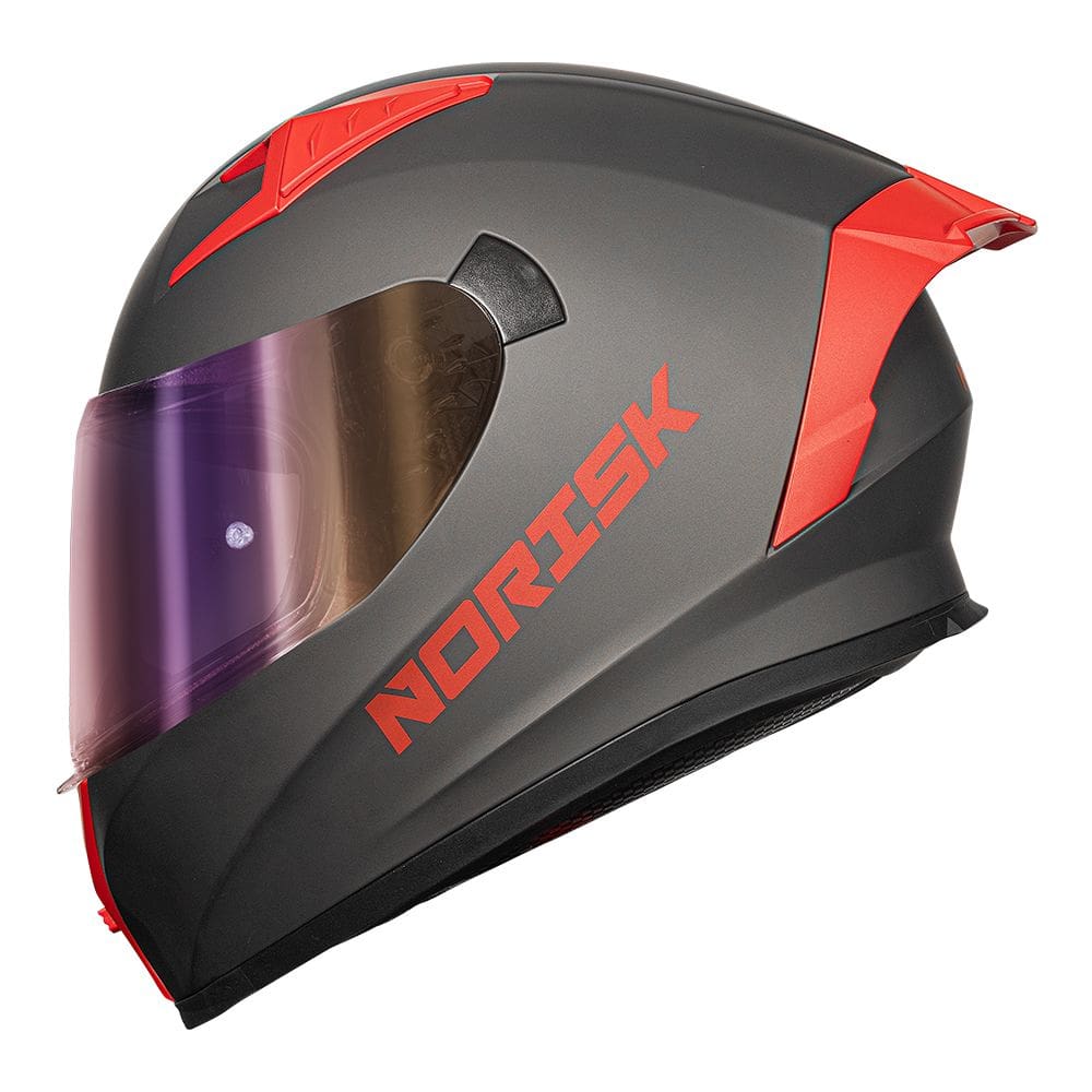 Capacete Norisk Flow Monocolor Cinza Titanium Fosco