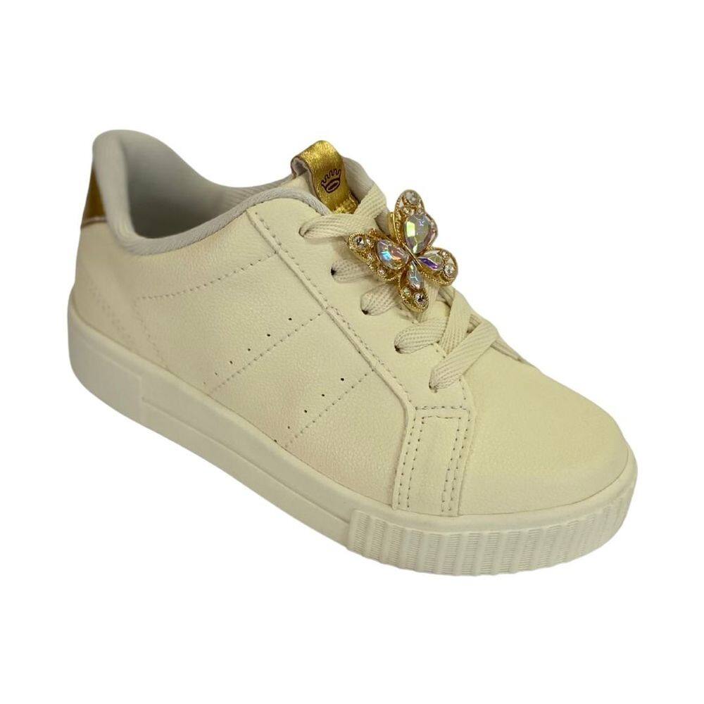 Tênis Pink Cats V5803 Infantil Creme casual