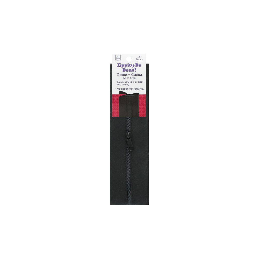 Zipper June Tailor Zippity Do Done 18 preto com puxador