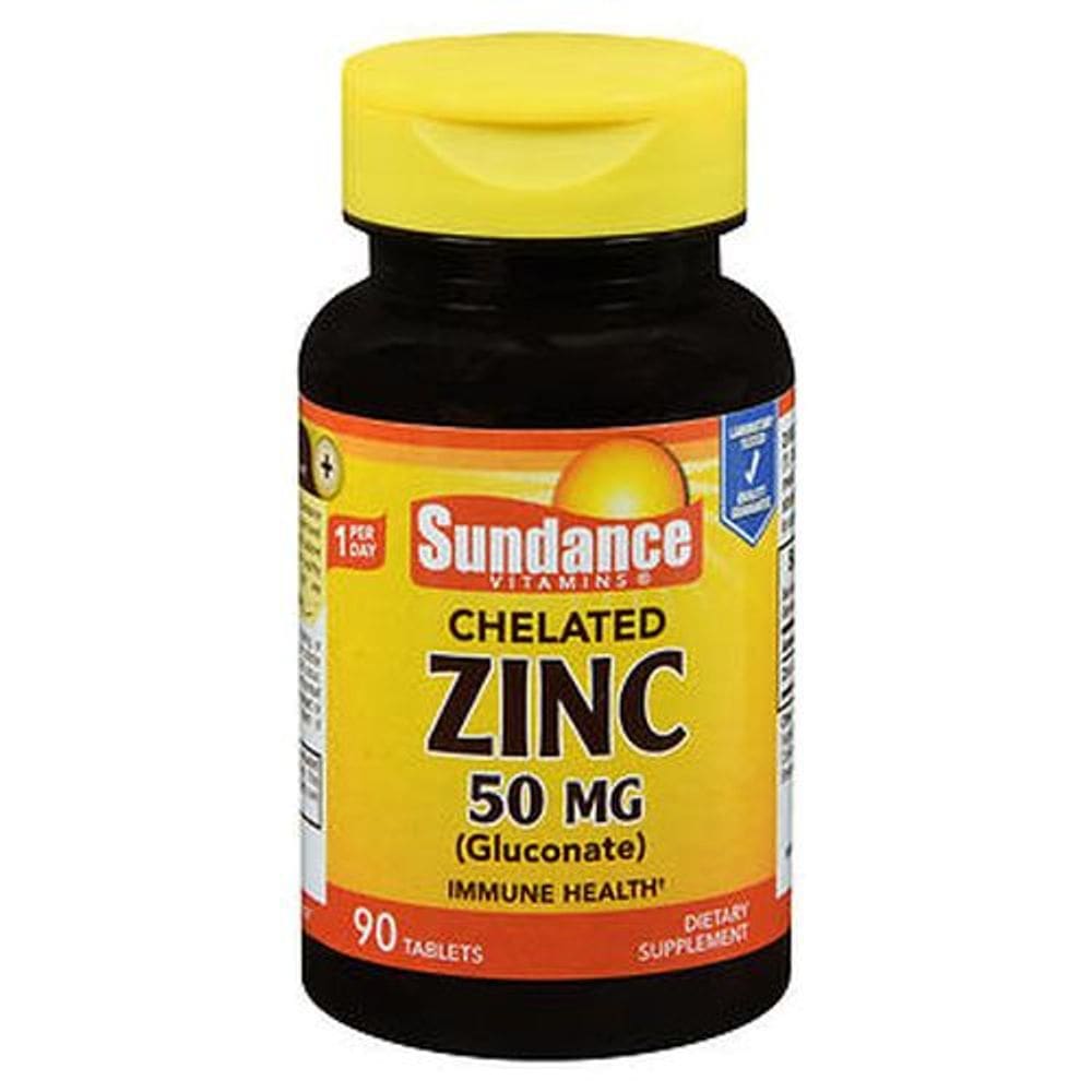 Sundance Vitaminas Chelated Zinc (Gluconate) Comprimidos 90 Abas por Sundance