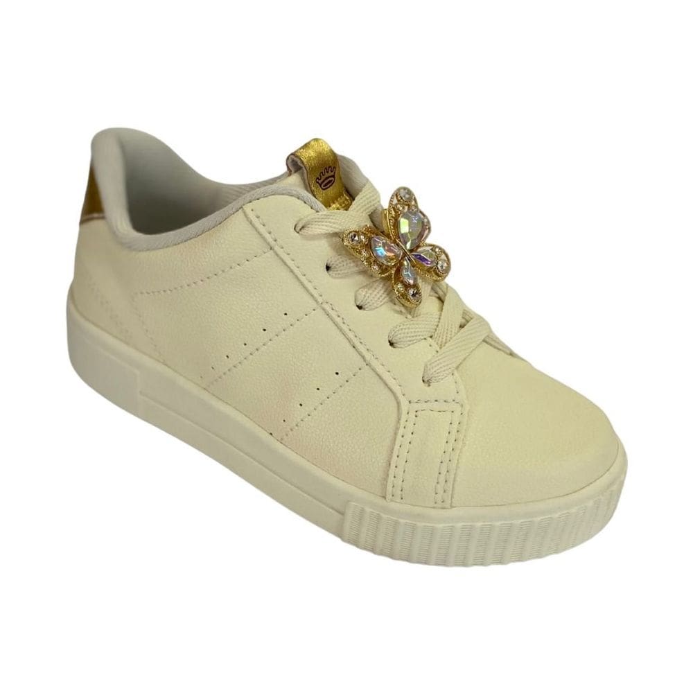 Tênis Pink Cats V5803 Infantil Creme casual