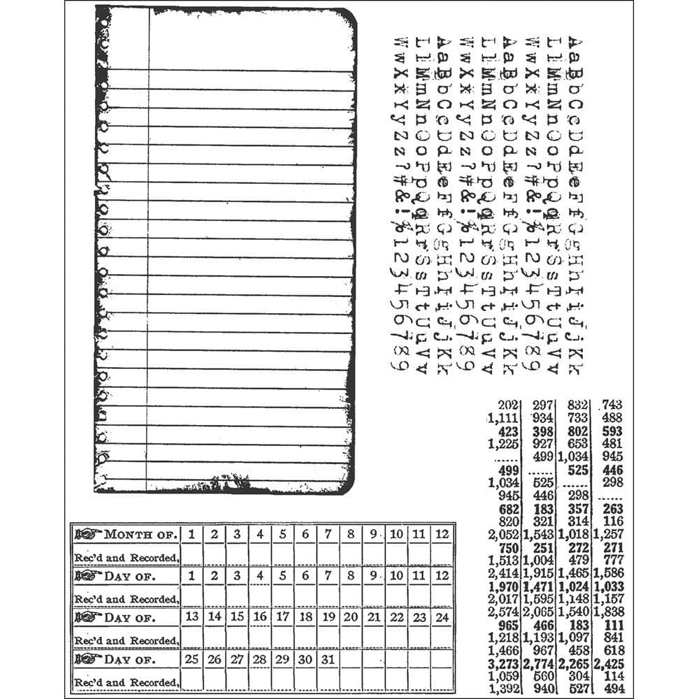 Mesa escolar Cling Stamps Stampers Anonymous Tim Holtz