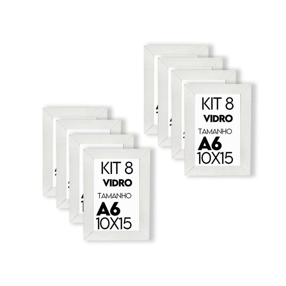 Porta Retrato de Vidro 10x15cm Kit com 8 Unidades Lembrancinha de Festa