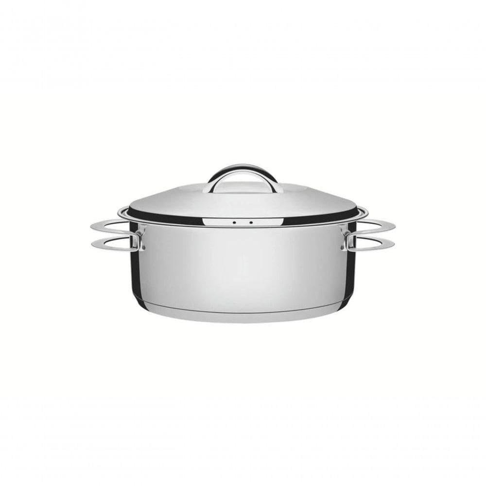 Caçarola Rasa Tramontina Solar 20cm Em Aço Inox