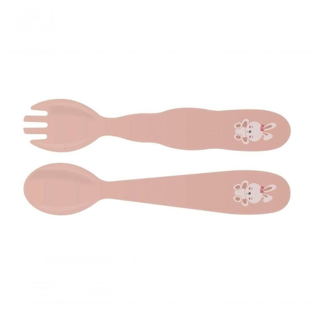 Jogo De Talheres Infantil Tramontina Le Petit 2 Peças Rosa