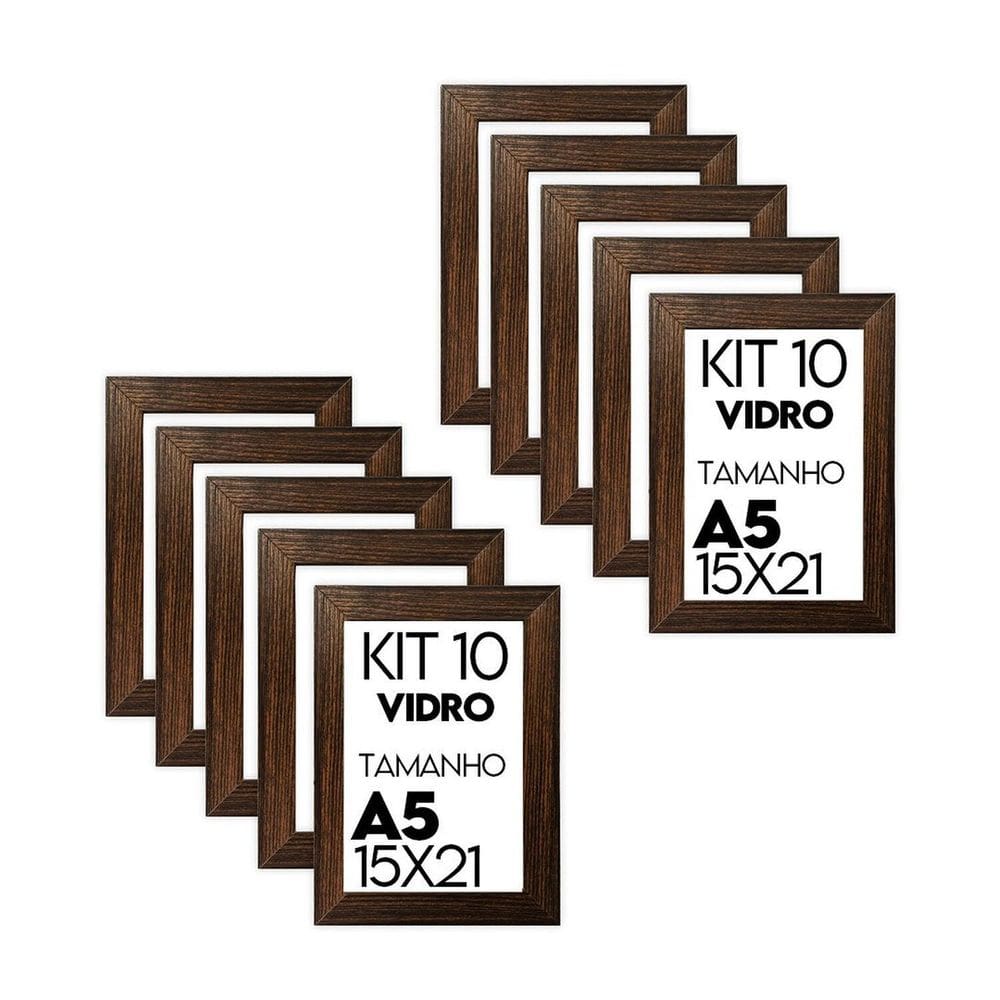 Porta Retrato de Vidro 15x21cm Kit com 10 Unidades Lembrancinha de Festa
