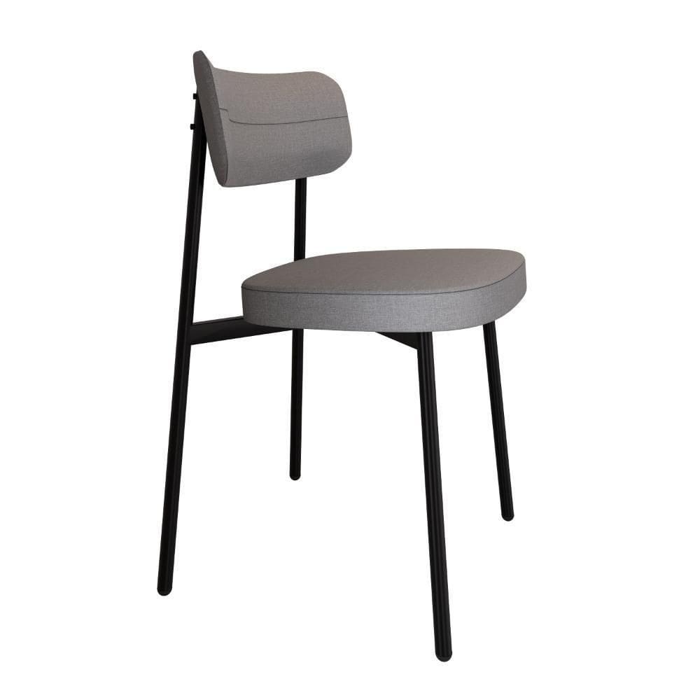 Cadeira Alloa Fixa Com 4 Pés 50 X 44,7 X 83,8 Cm Com 1 Un. Corriente Cinza Claro