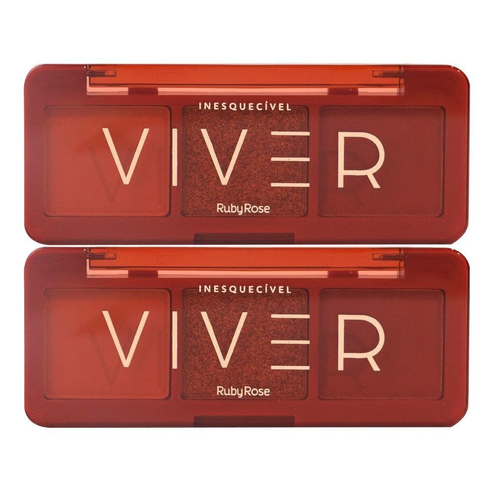 Kit 2 Sombra Ruby Rose Trio Viver Inesquecível HBF5281